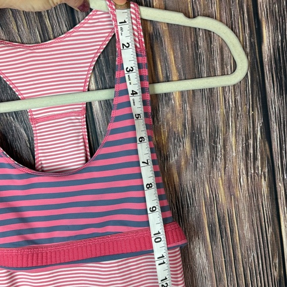 Nike Pink Stripped Running Tank- XS - Picture 10 of 12
